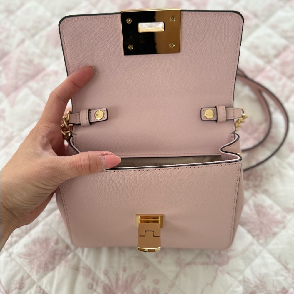 Michael Kors Pink Tina Small Leather Crossbody - Picture 5 of 6